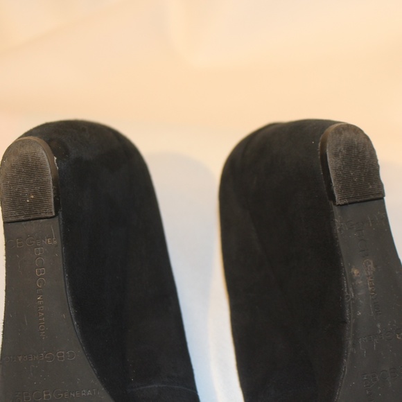 Black Suede Wedges - Picture 5 of 8